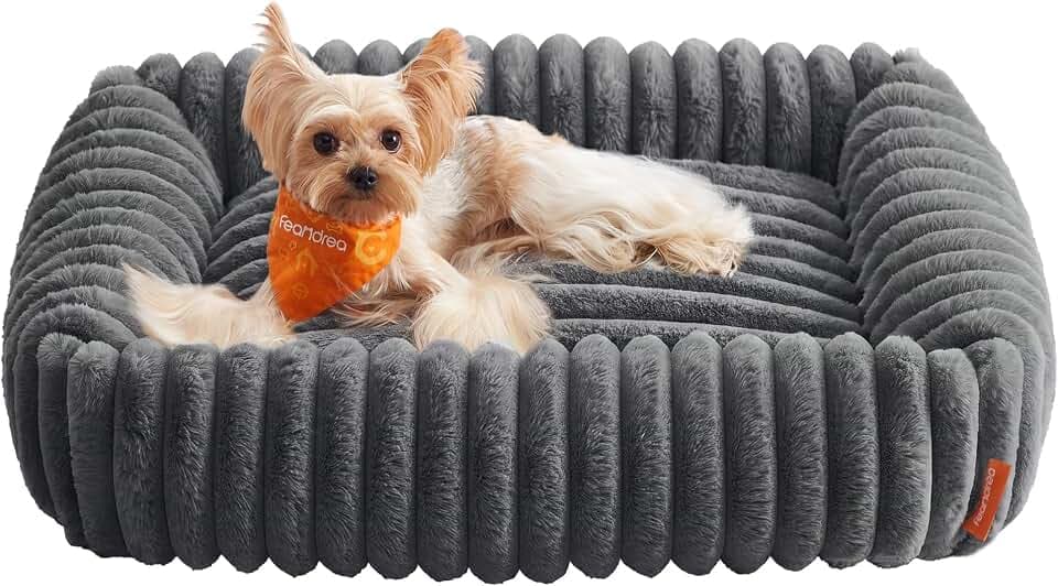 Feandrea Hundebett, orthopädisches Hundekörbchen, 71 x 55 x 18 cm