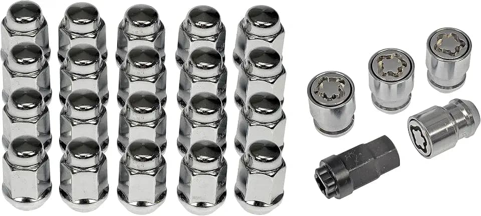 Dorman 611-122FK Wheel Nut Kit 1/2-20 Dometop - 3/4 in. Hex, 1-5/16 in. Length with Lock Compatible with Select Models (OE FIX)