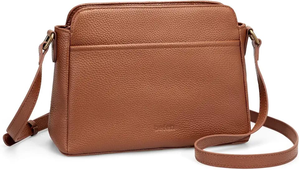 befen Anti-theft Crossbody Bag for Women Genuine Leather, Small Cross Body Shoulder Handbags with RFID Card Slots