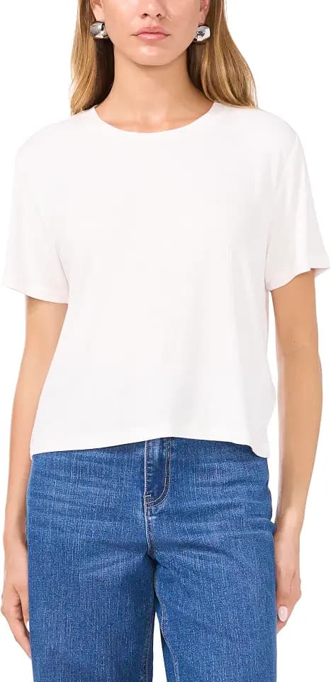1.State Women's Rib Jersey Crop Boxy Tee