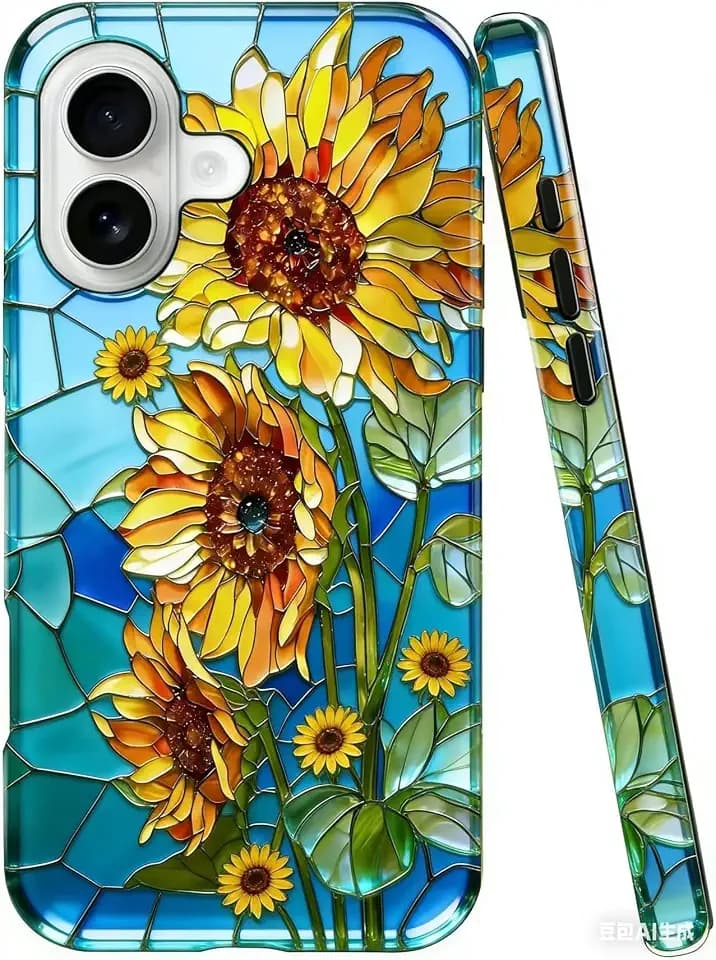 for Samsung Galaxy S25 Ultra, Sunflower Flowers Dual-Layer Hard Shell+Silicone Cover-Shockproof Protective Phone Case for Women Girls