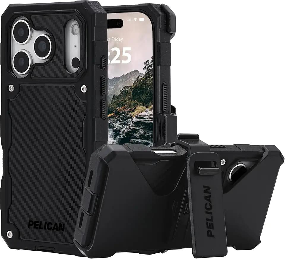 Pelican iPhone 17 Pro Case - Rugged MagSafe Phone Case - Shield Carbon