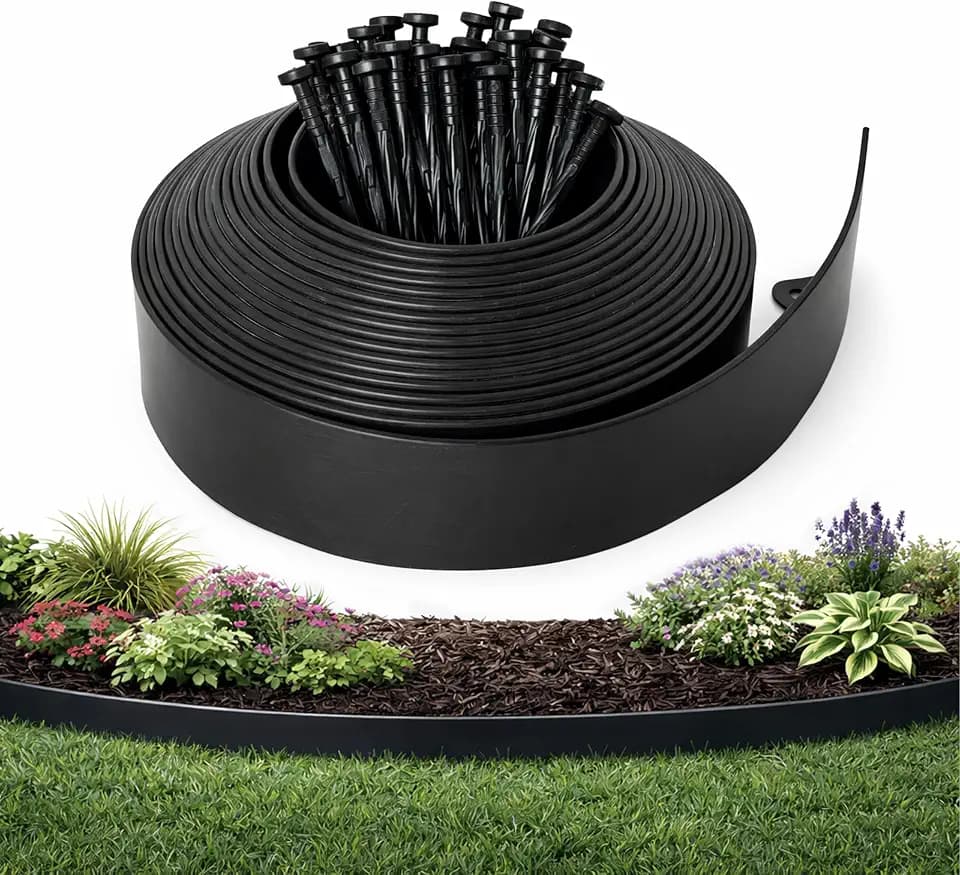 Gardzen 60-Foot x 3-Inch Landscape Edging Garden Border with 60 Spikes