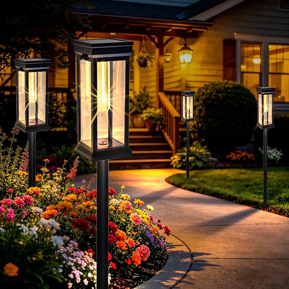 Sublume Bright Solar Pathway Lights Outdoor, 8 Pack Solar Powered Garden Lights Waterproof IP65, Auto On/Off Outdoor Light for Lawn Patio Walkway Driveway Decor Landscape Lighting
