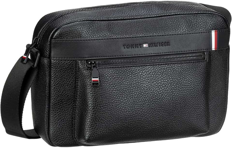 Tommy Hilfiger Herren TH Central Schultertasche, Schwarz, One Size