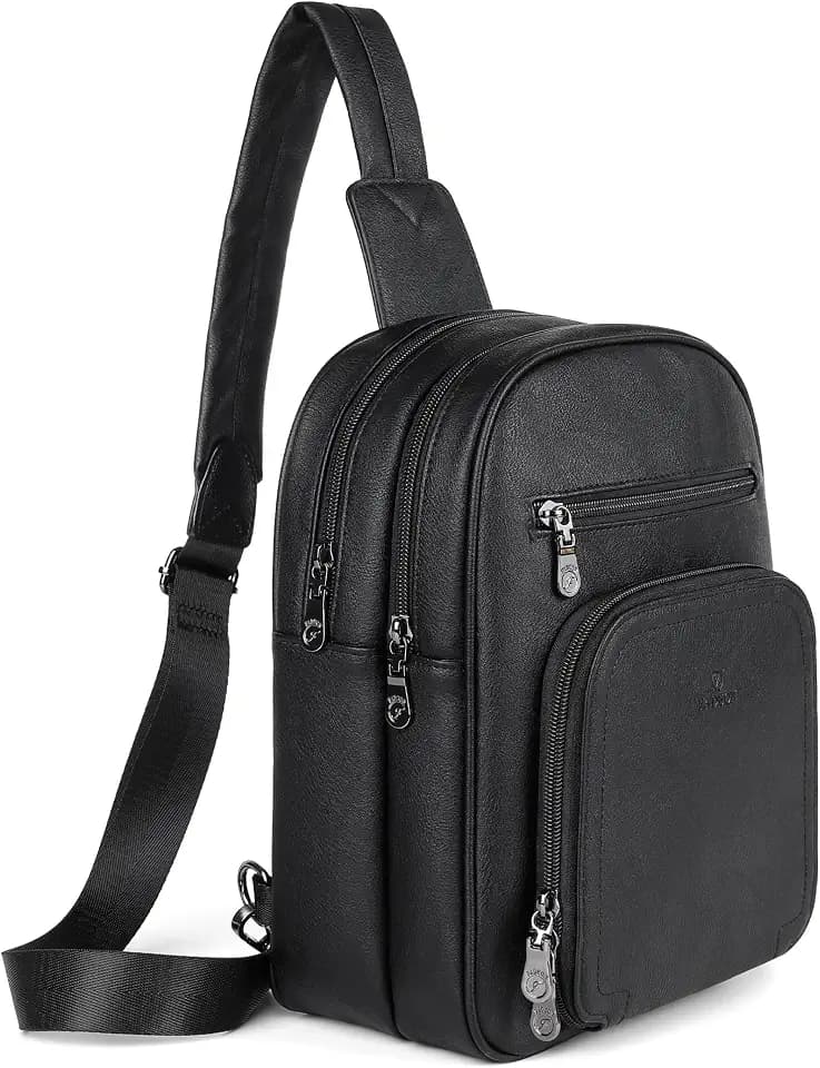 FADEON Sling Bags for Women Crossbody Bag, Designer PU Leather Sling Purse