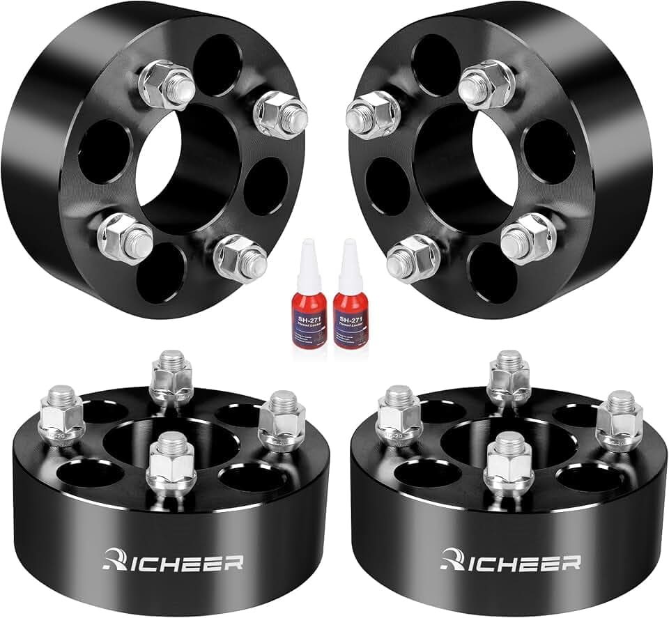 Richeer 2 inch 4x4 Wheel Spacers with 1/2 x20 Studs & 62mm Center Bore