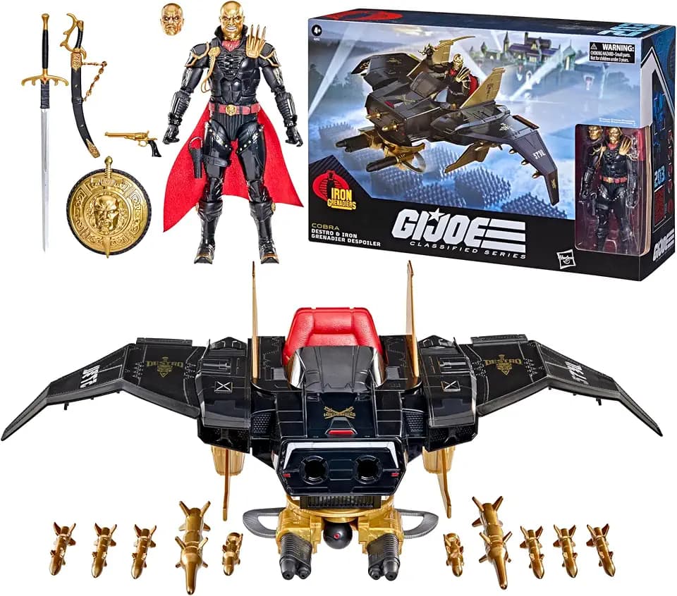 G.I. Joe Classified Series #203, Destro & Iron Grenadier Despoiler, Collectible 6 Inch Action Figure and Vehicle Set
