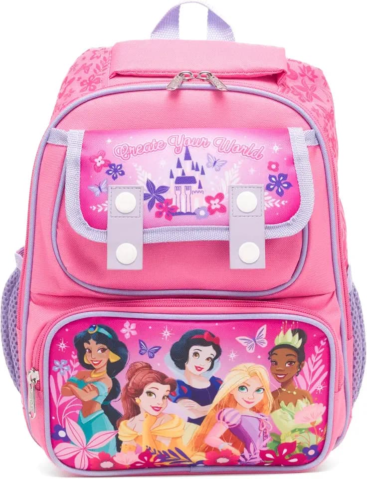 Ruz - Princess 12 Inch Pre-School backpack with Padded Back and Adjustable Straps, Medium, Pink, A28238