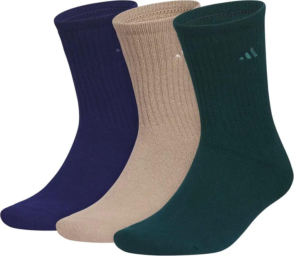 adidas Men's Cushioned Comfort Soft Crew Socks 3 Pairs