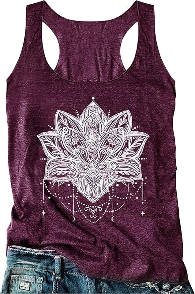 Tank Tops for Women Summer Tank Tops Racerback Boho Graphic Tank Tops Womens Tops Dressy Casual Sleeveless Tops Trendy