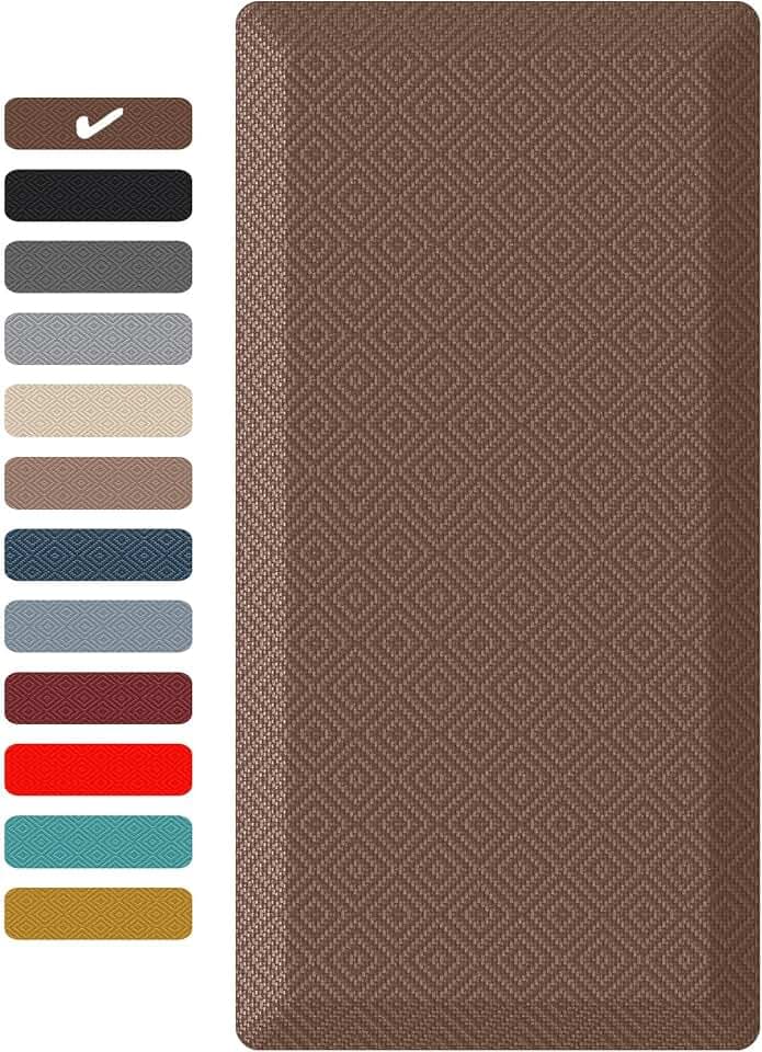 Ophanie Kitchen Mats for Floor, 3/4 Inch Thick, 24x70 Anti Fatigue Cushioned Mat,Kitchen Rugs,Waterproof,Comfort Ergonomic Standing Mat for Office,Home,Sink with 99+ Pairs of Anti-Slip Bottom Ridges