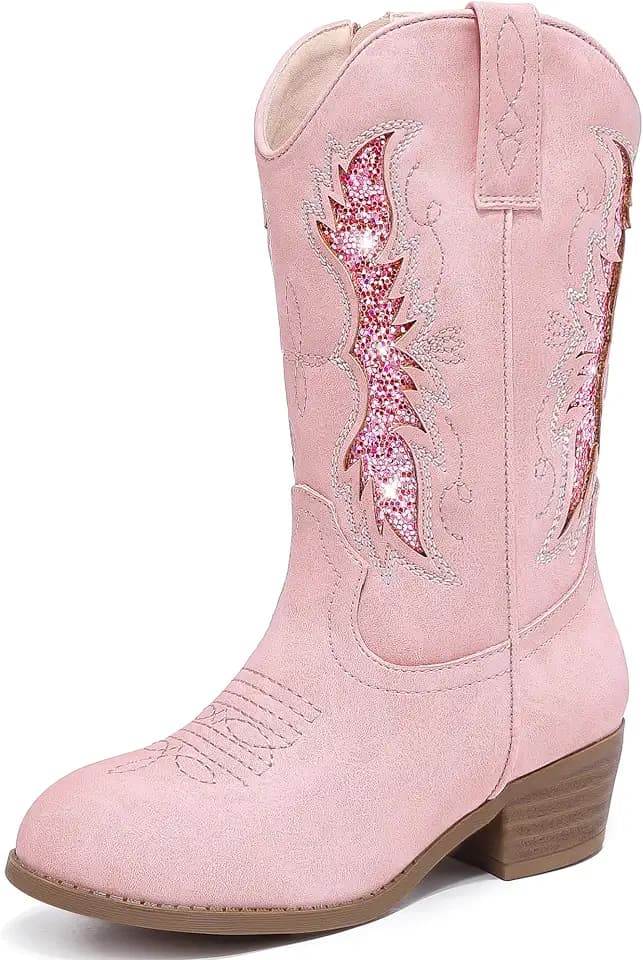 Motasha Sparkly Cowgirl Boots for Girls Glitter Cowboy Boot Little Big Kid