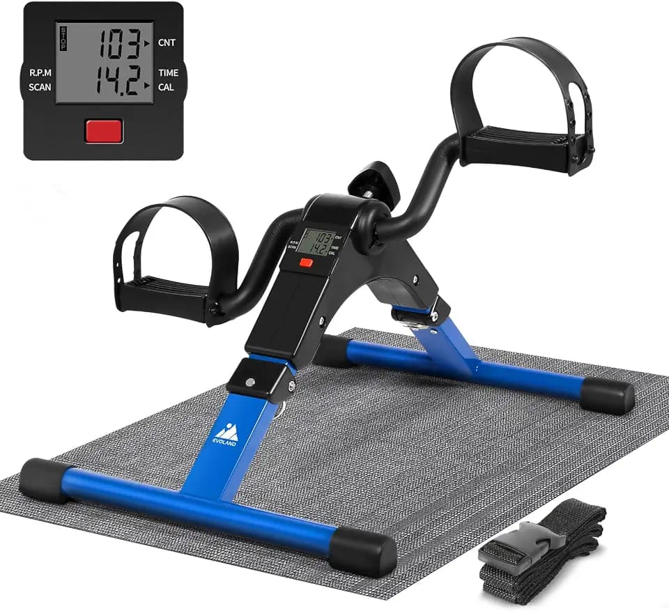 EVOLAND Mini Bike, Arm und Beintrainer Heimtrainer, Hometrainer, Fitnesstrainer, Sportgerät, Minifahrrad Bewegungstrainer Fitnessgerät für Zuhause Büro