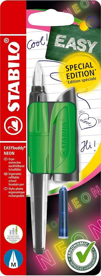 STABILO - Schulfüller mit Standard-Feder M - EASYbuddy NEON