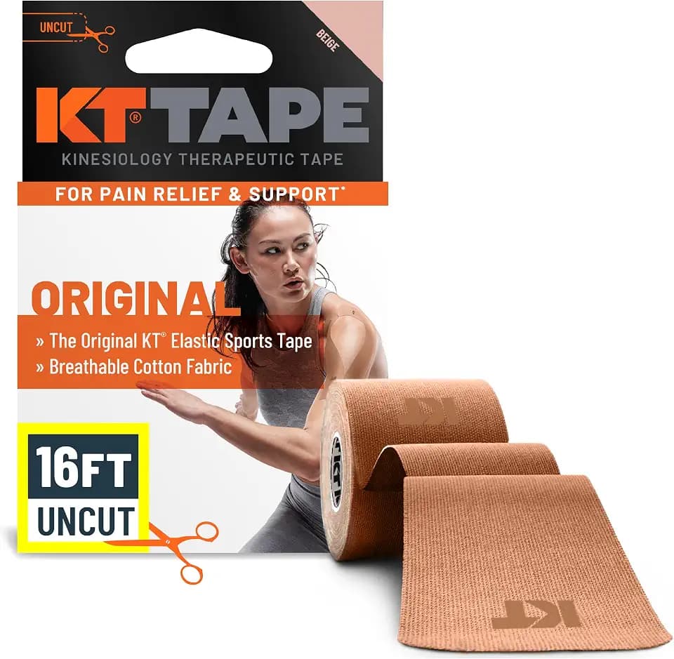 KT Tape, Original Cotton, Elastic Kinesiology Athletic Tape, 16’ Uncut Roll