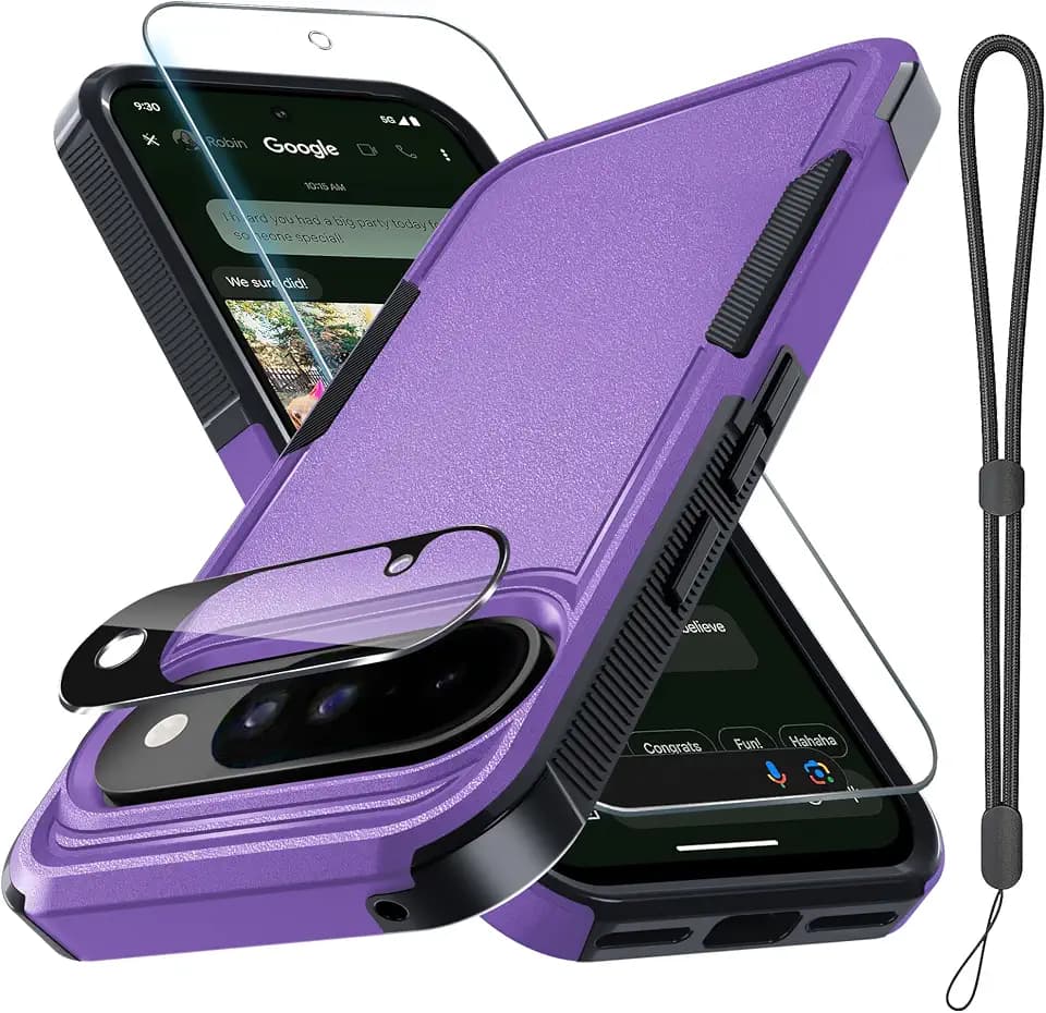 for Google Pixel 10 & Pixel10 Pro Case with Lanyard Strap,Lavender