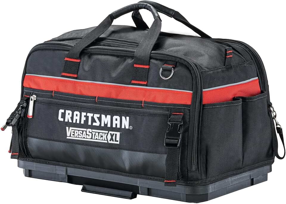 CRAFTSMAN VERSASTACK XL Tool Bag, 22.5”, Durable Polyester, Black and Red (CMST21450)