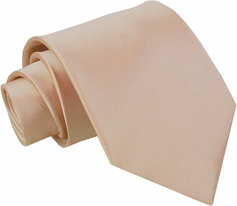 DQT Herren Krawatte, einfarbig, glänzend, Satin, Polyester, Hochzeit, klassische Krawatte