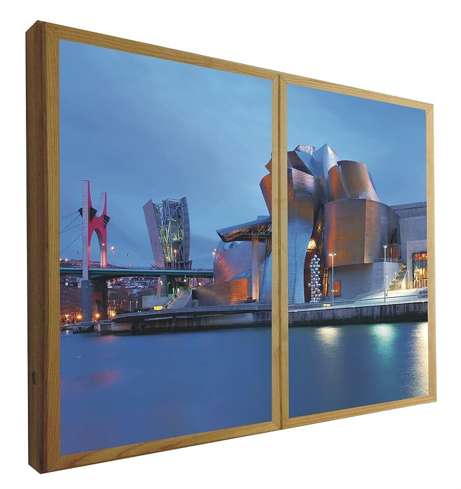 Dekorative Falsche Fenster Hintergrundbeleuchtung Guggenheim Bilbao