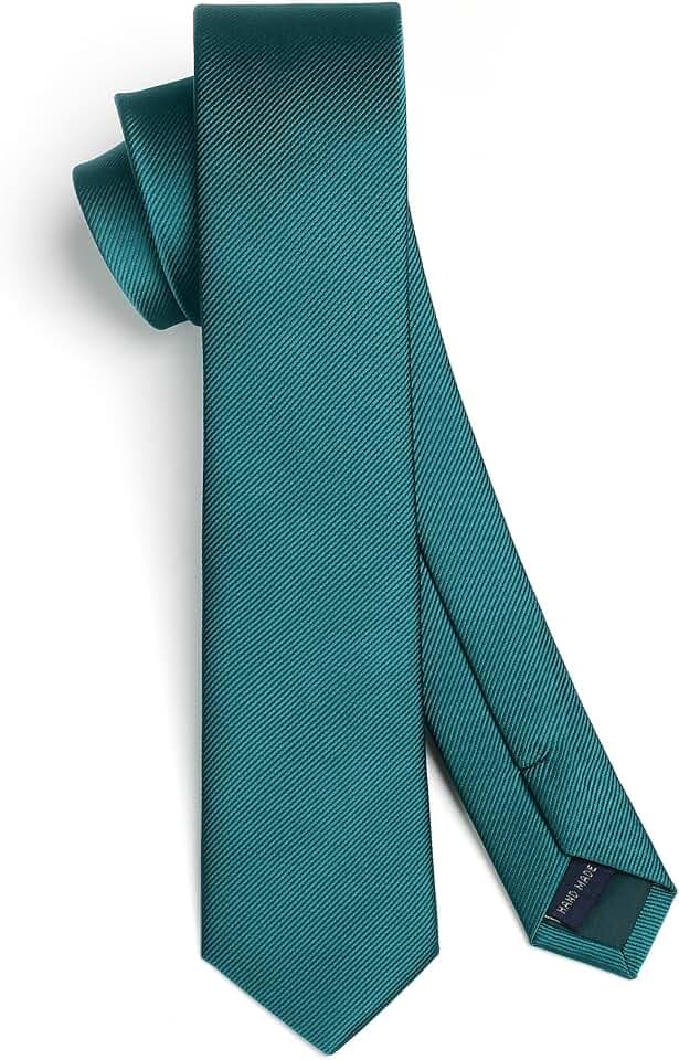 HISDERN Herren Krawatte Schmale Einfarbig Seide Krawatten für Herren Klassische Formelle Elegante Schlipse Hochzeit Party Business Krawatte 6cm
