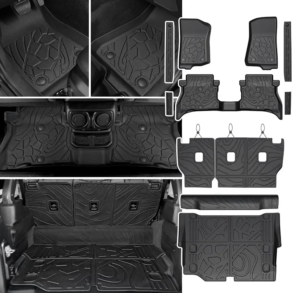Floor Mats for Jeep Wrangler JL 4XE 2021-2025 (Not fit JK/Gas)