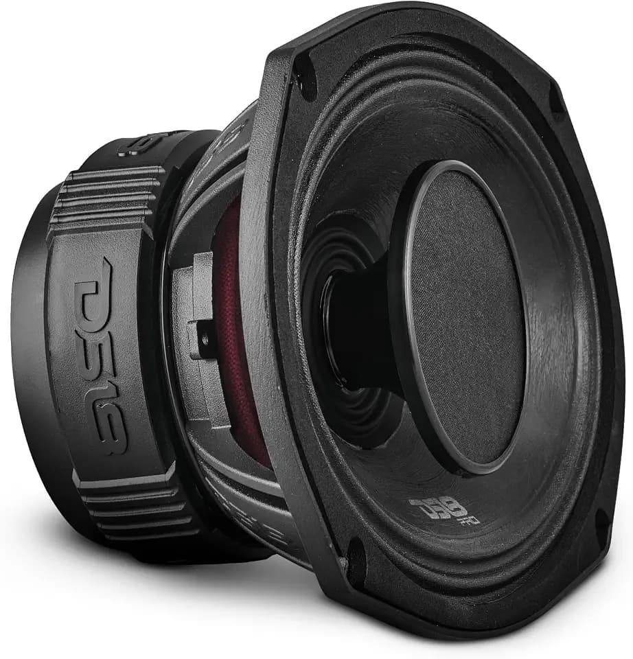 DS18 PRO-HY69.4B 6x9 Water Resistant Hybrid Mid-Range Loudspeaker with 1" Driver 500W Max Power 4-Ohm - Midrange with Compression Driver Horn Great for Motorcycles and All Audio Applications