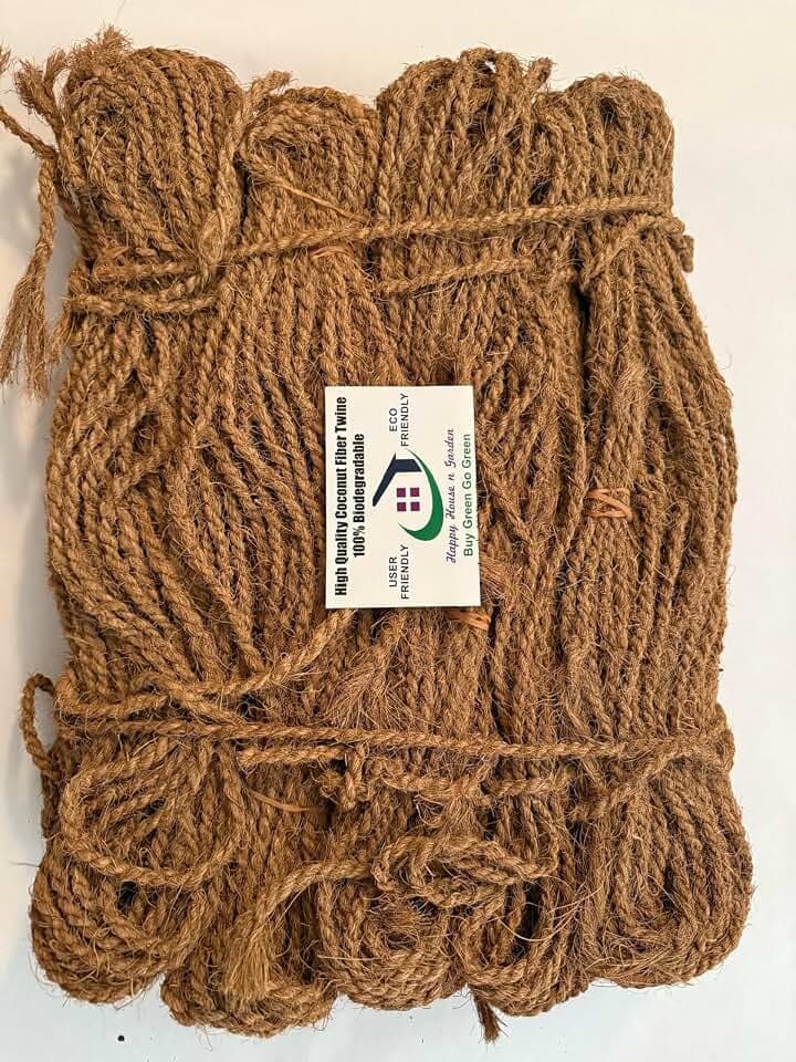 Hop Twine for Growing HOP and Other vineries Made from Coconut Fiber Hop Twine for Growing Hops & Vines – 100% Coconut Fiber, 20.5 ft Pre-Cut, 100 Strings per Bundle
