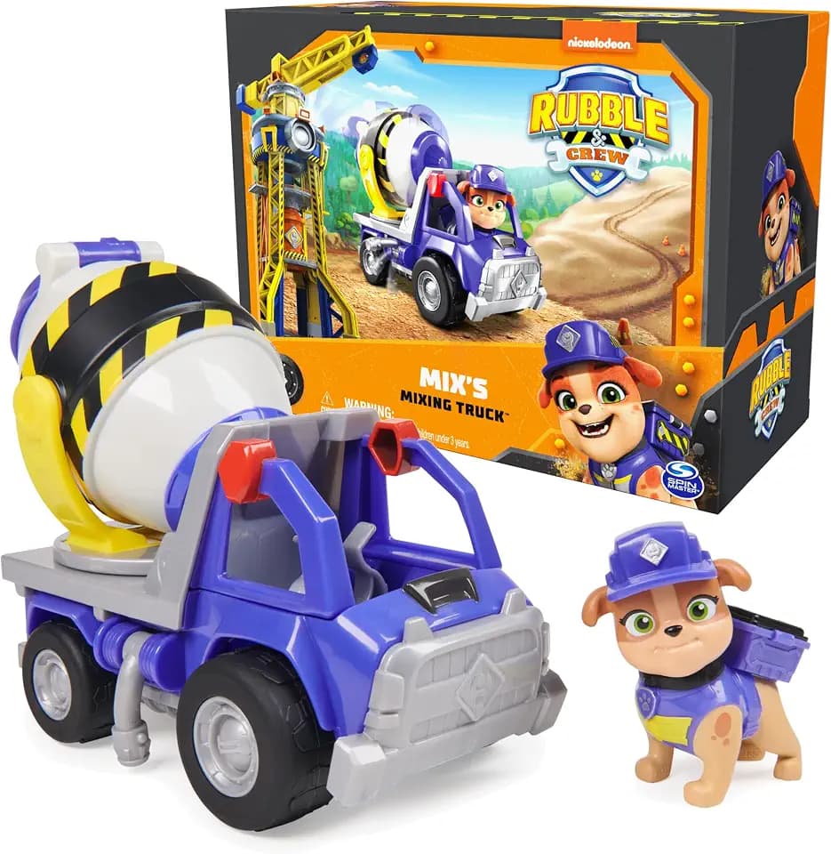 Rubble & Crew Mix’s Cement Mixer Construction Toy & Collectible Figure