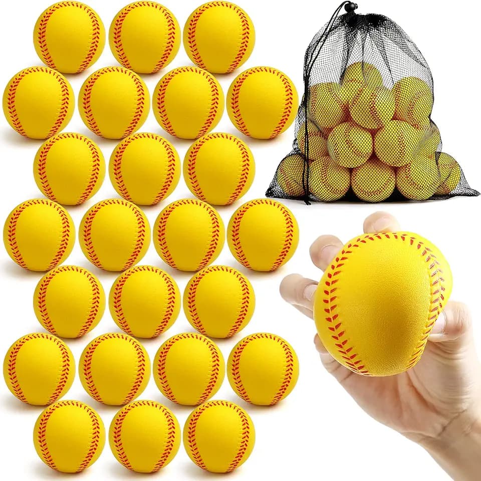 Outus 24 Pcs Soft Foam Baseballs Practice Training Baseballs