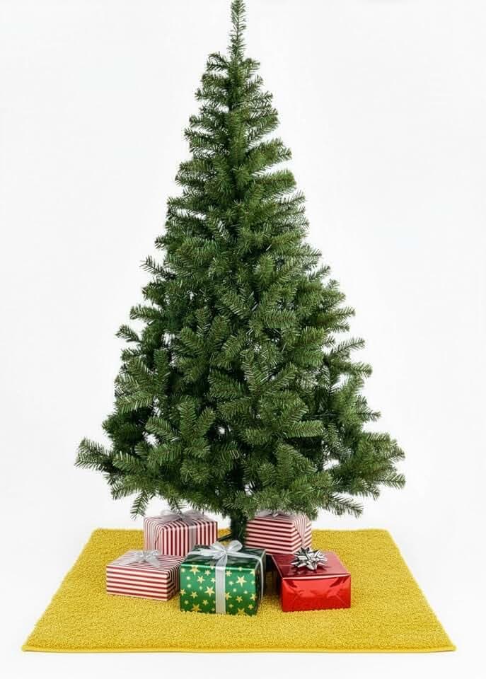Menz künstlicher Weihnachtsbaum 180 cm Dunkelgrün – Robuster Tannenbaum künstlich aus PVC, Stabiler Standfuß, realistische Nadeln, einfache Montage, langlebige Qualität für viele Jahre