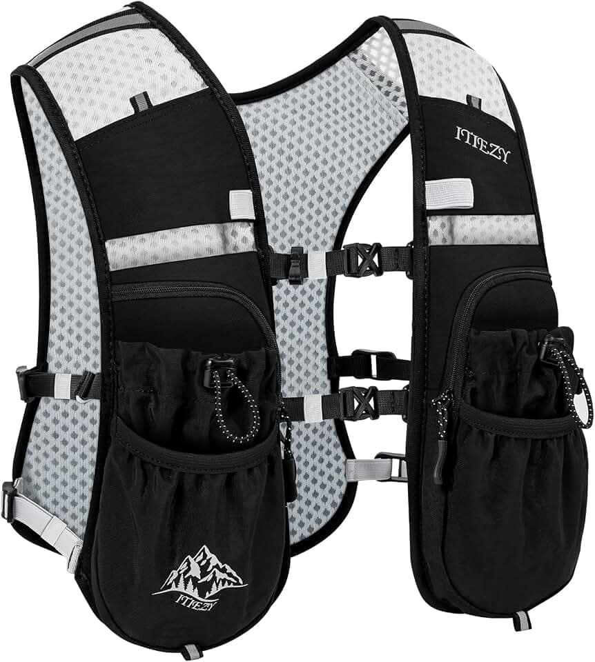 ITIEZY Running Vest for Women Men, 5L Hydration Backpack Lightweight Running Water Vest with Leak-Proof Bladder Sleeve for Marathon, Trail, Cycling, Hiking, Jogging