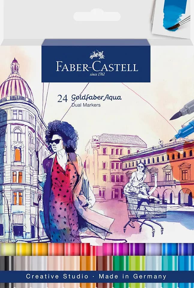 Faber-Castell - Goldfaber Aqua Dual Marker, 24 Farben