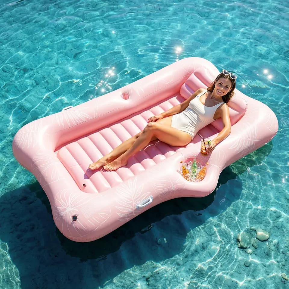 HeySplash Inflatable Tanning Pool Lounger Float, Suntan Tub for Adults