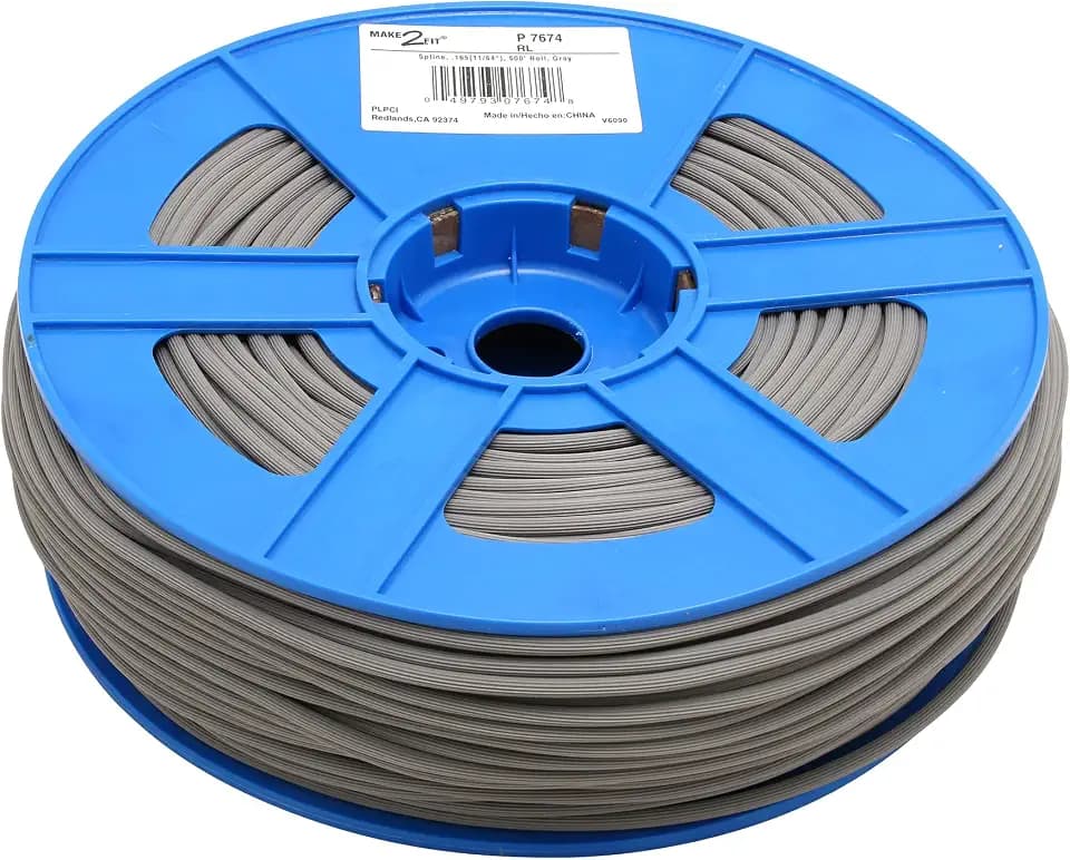 Prime-Line P 7674 0.165 In. x 500 ft. Roll Gray Spline (1 Roll)