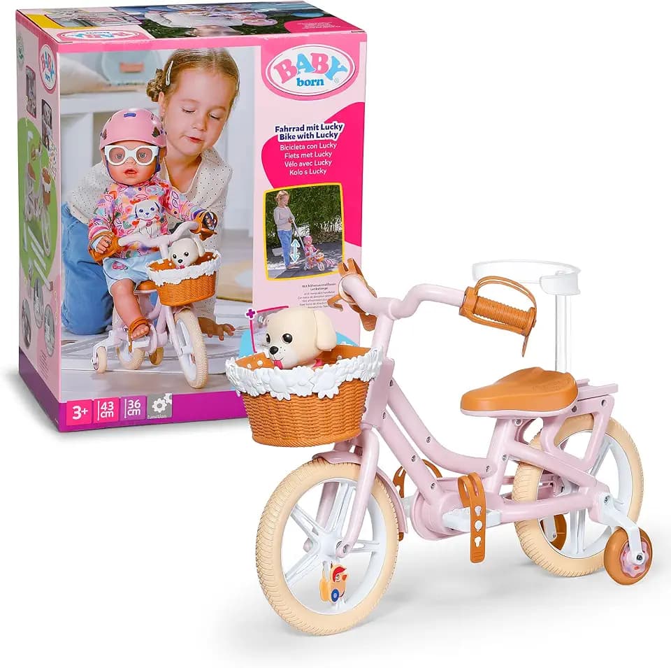 BABY born Fahrrad mit Lucky für 43 cm Puppen