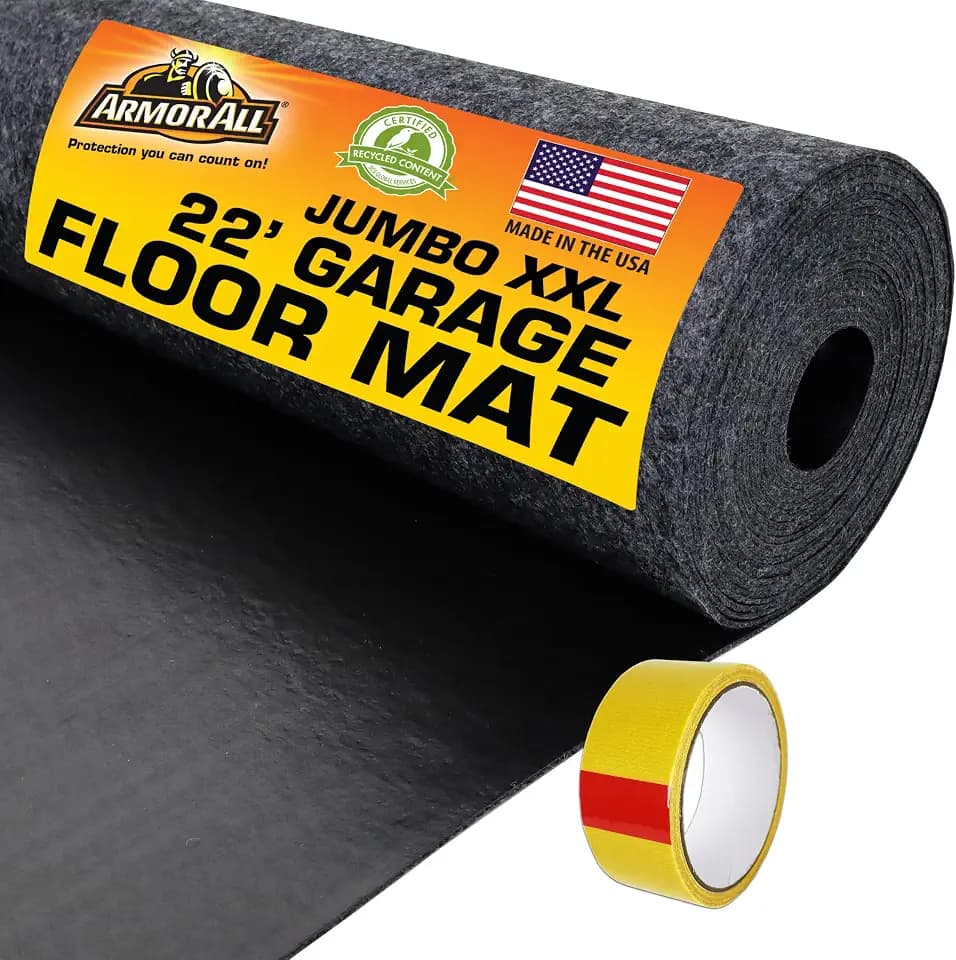 Armor All Jumbo XXL Garage Floor Mat 22' x 8'10" Waterproof Garage Flooring