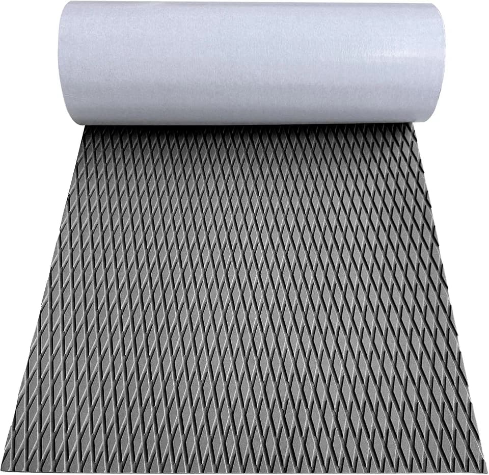 Hjdeck Boat Flooring EVA Foam Boat Decking Marine Carpet Non-Slip Decking Sheet Self-Adhesive Marine Flooring for Fishing Boat Kayak Yacht RV Swimming Pool Golf Cart