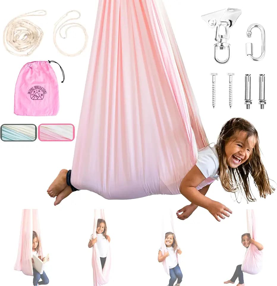 Double Layer Kids Sensory Swing Indoor & Outdoor | Therapy Swing | Sensory Swing for Adults | Hammock | Autism Swing | Special Needs | Reversible Cuddle Chair