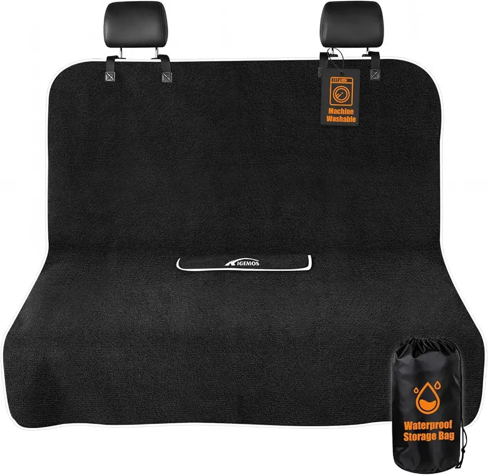 Back Seat Cover, Waterproof Non-Slip Bench Seat Protector for Cars