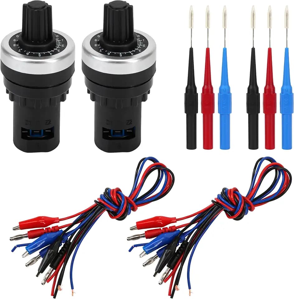 2PCS Analog Sensor Tester Automotive Sensor Simulator Tester – Vehicle Circuit Diagnose Tool, Adjustable Resistor Signal Generator, Premium Durable and Wear-Resistant Material Repair Set
