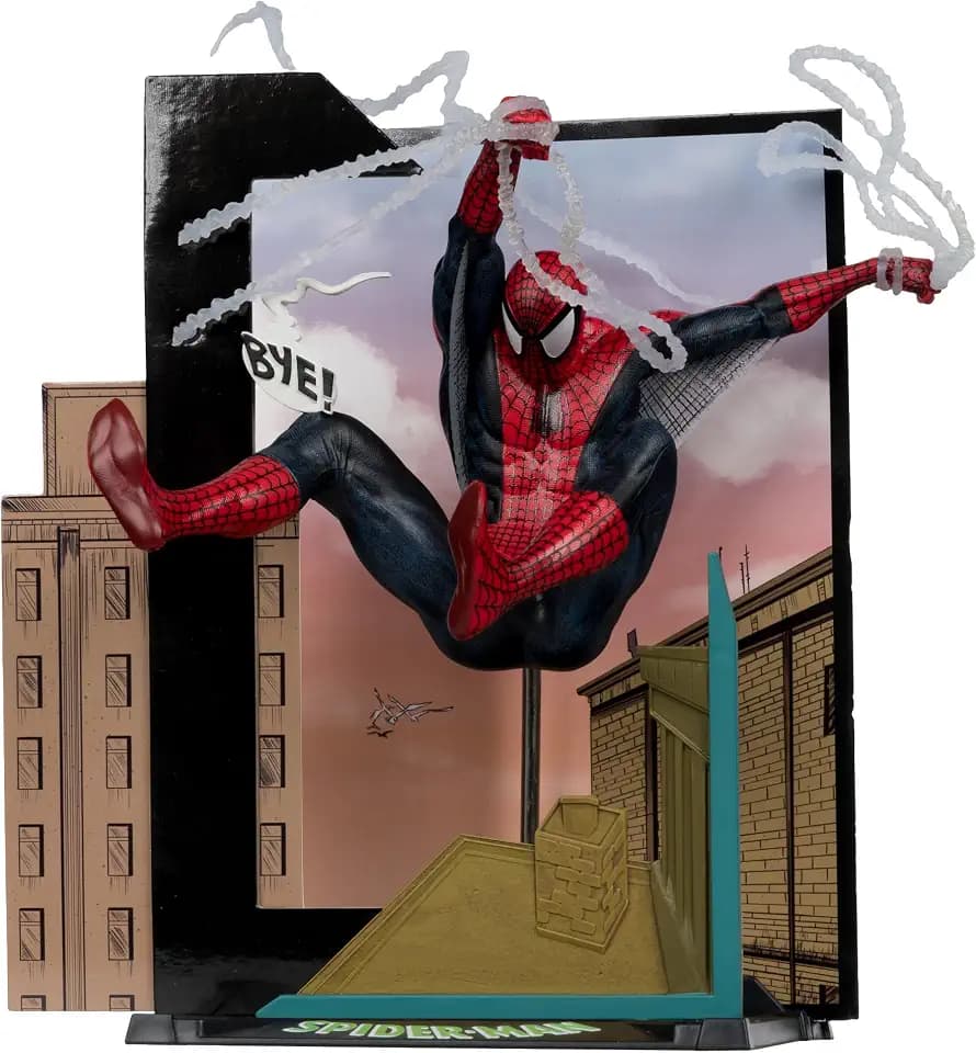 McFarlane Toys- Marvel Spider-Man (Spider-Man #6) 1:10th Scale Collectible with Scene