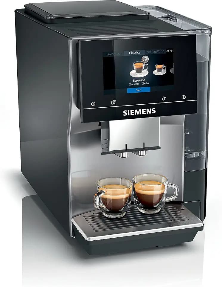 Siemens Electroménager Smart-Kaffeemaschine, EQ. 700, Display iSelect, CoffeeWorld, Cappuccinatore flexibel, Home Connect, Morgennebel, TP705R01 Classic