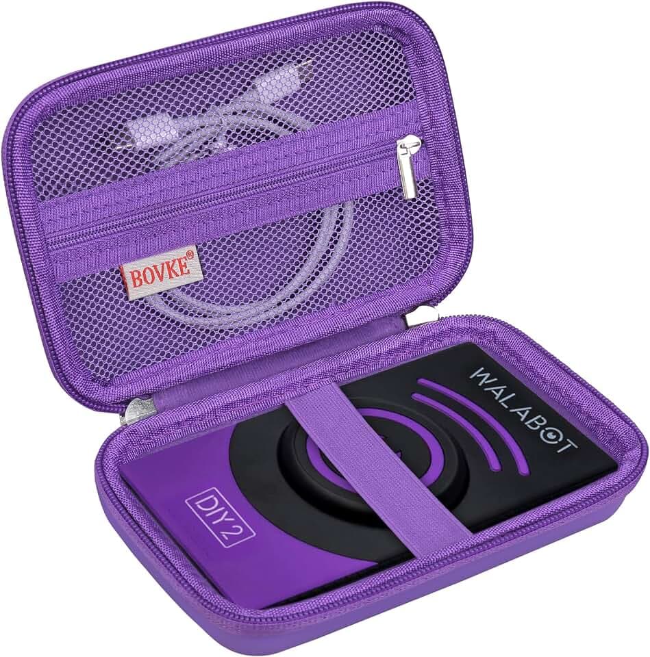 BOVKE Tragetasche kompatibel mit WALABOT DIY 2 - Advanced Stud Finder und Wandscanner, Imaging Sensor Case für WALABOT In-Wall Imager mit Mesh Tasche für Kabel Zubehör, Lila