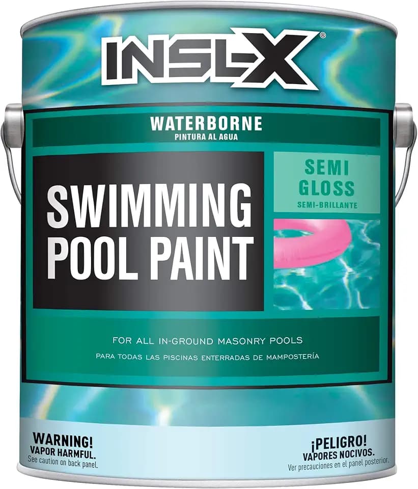 INSL-X Waterborne, Semi-Gloss Acrylic Pool Paint, Aquamarine,1 Gallon,128 Fl Oz (Pack of 1)