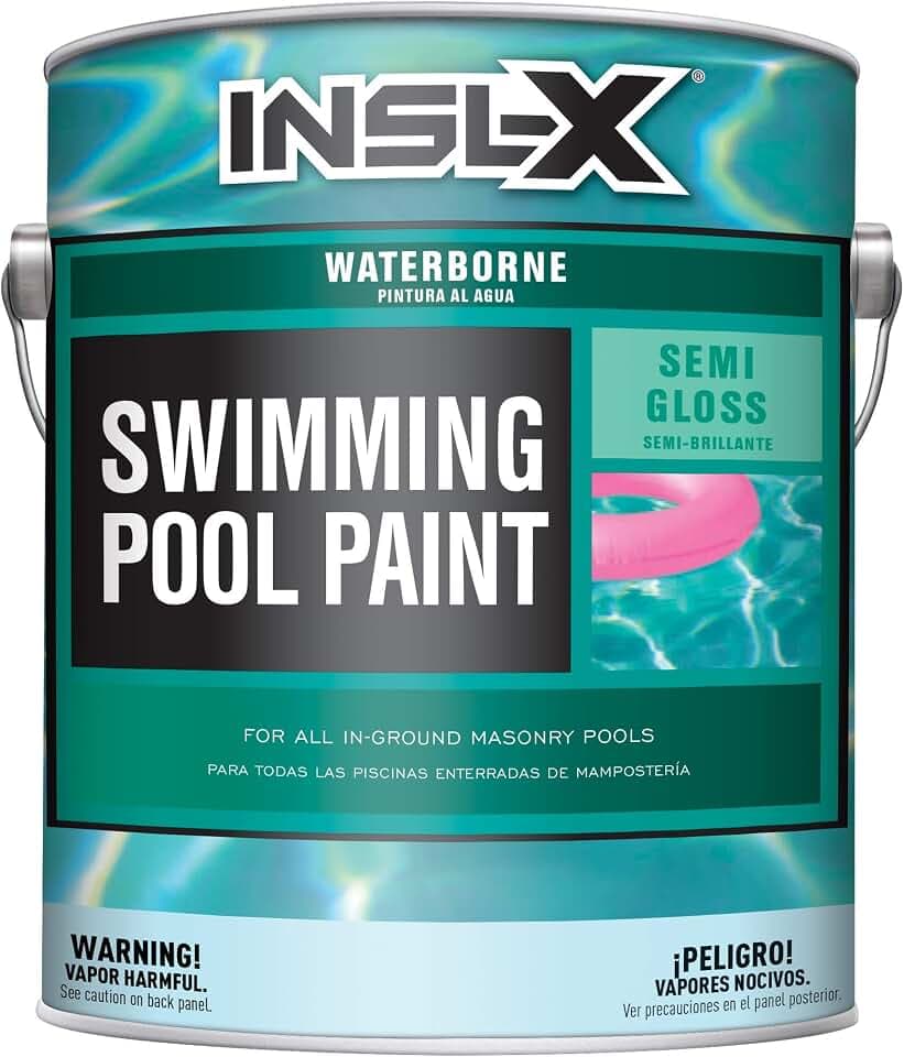 INSL-X Waterborne, Semi-Gloss Acrylic Pool Paint, Royal Blue, 1 Gallon