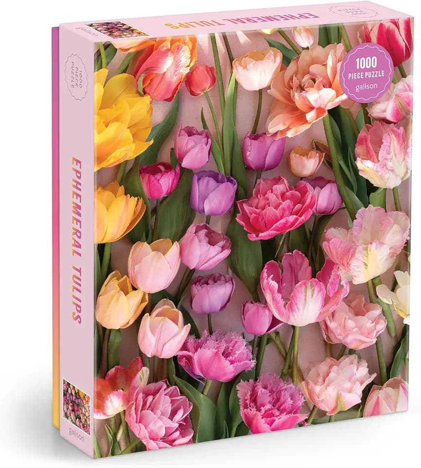 Galison - Ephemeral Tulips 1000 Piece Jigsaw Puzzle for Adults