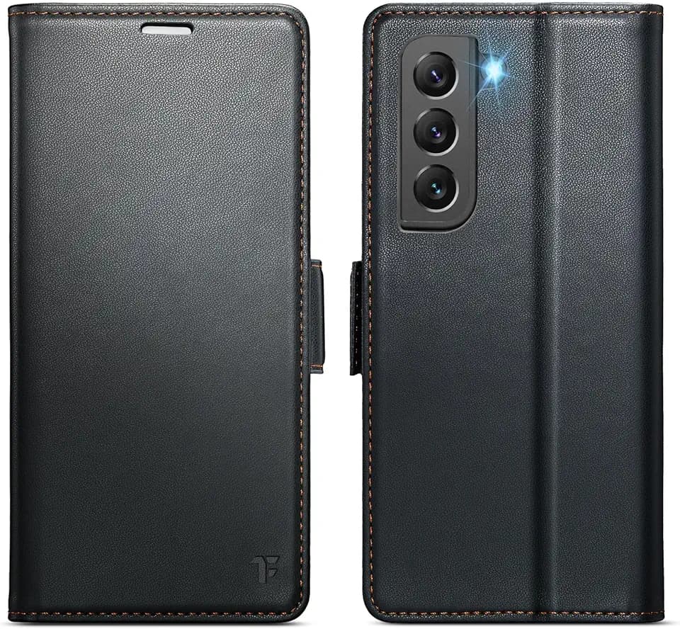 for Samsung Galaxy S22 Plus Case Wallet with Card Holder Black