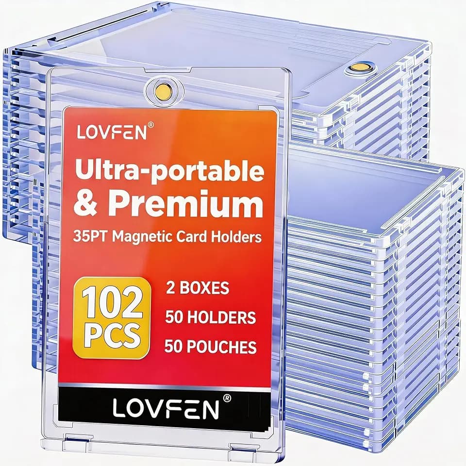 50ct Magnetic Card Holders Baseball Trading Card Protectors Hard Plastic