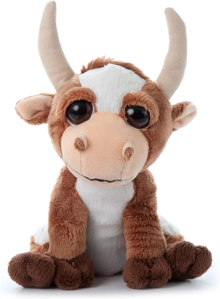 The Petting Zoo Longhorn Stuffed Animal, Bright Eyez, Kids Gifts, 7 in